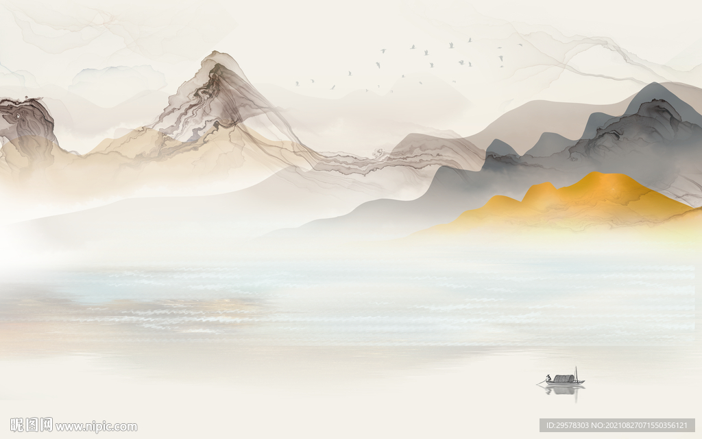 意境高雅山水 TIF文件分层