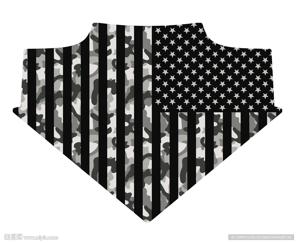 数码印花迷彩口罩