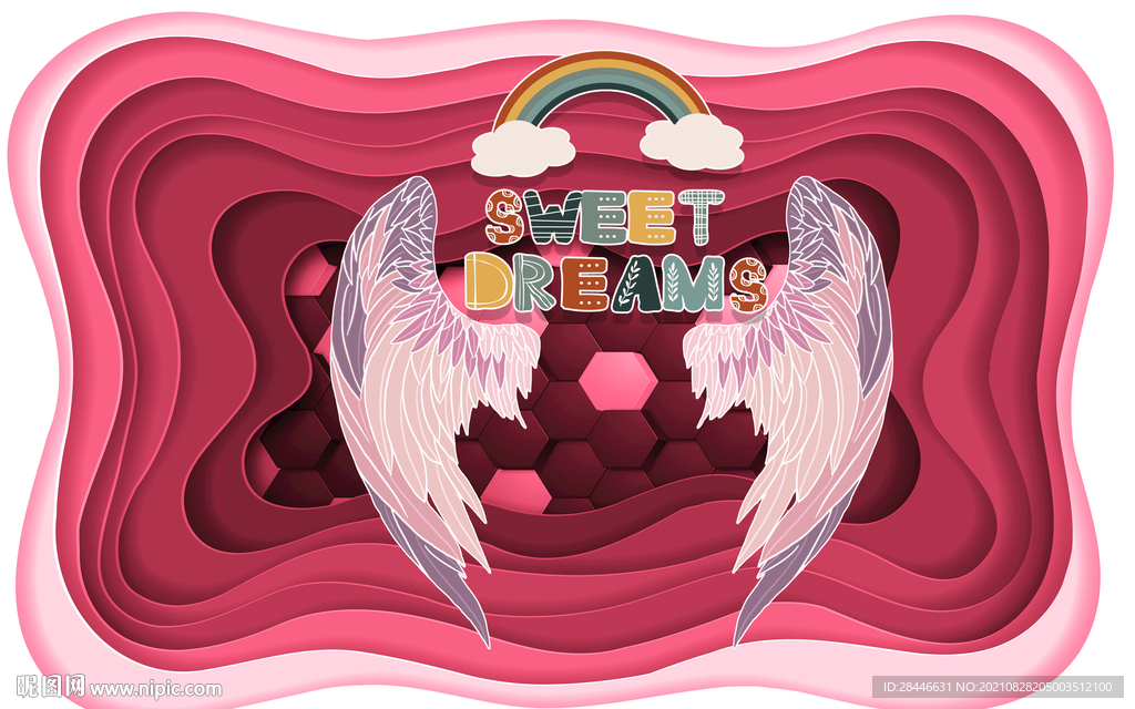 网红翅膀北欧背景墙