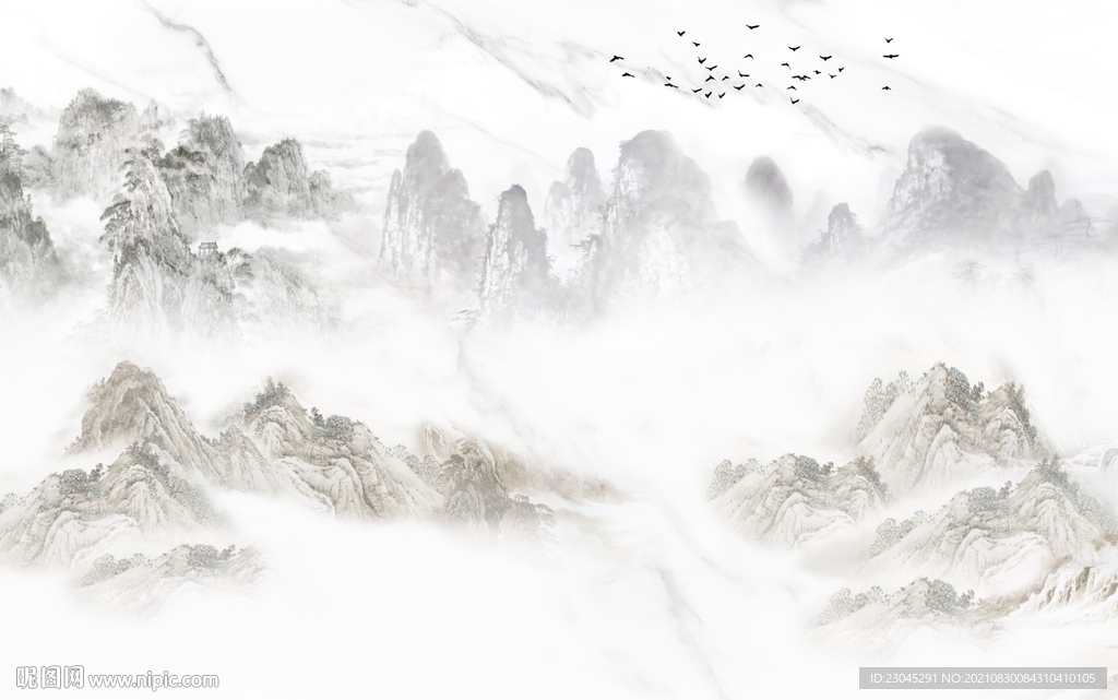 新中式电视背景墙