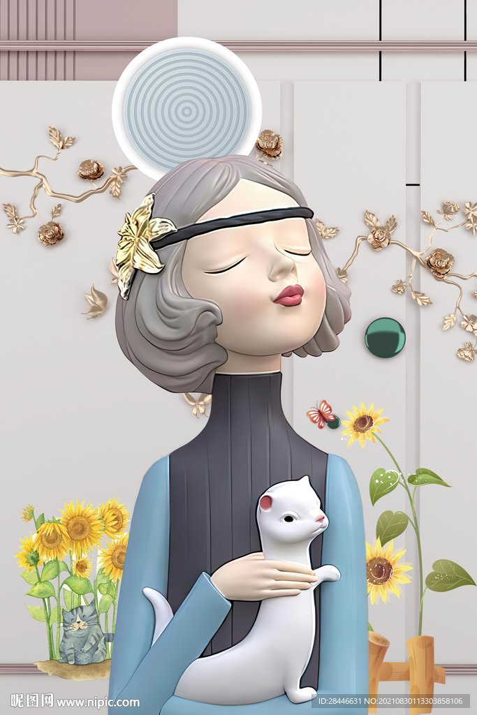 可爱卡通人物装饰画