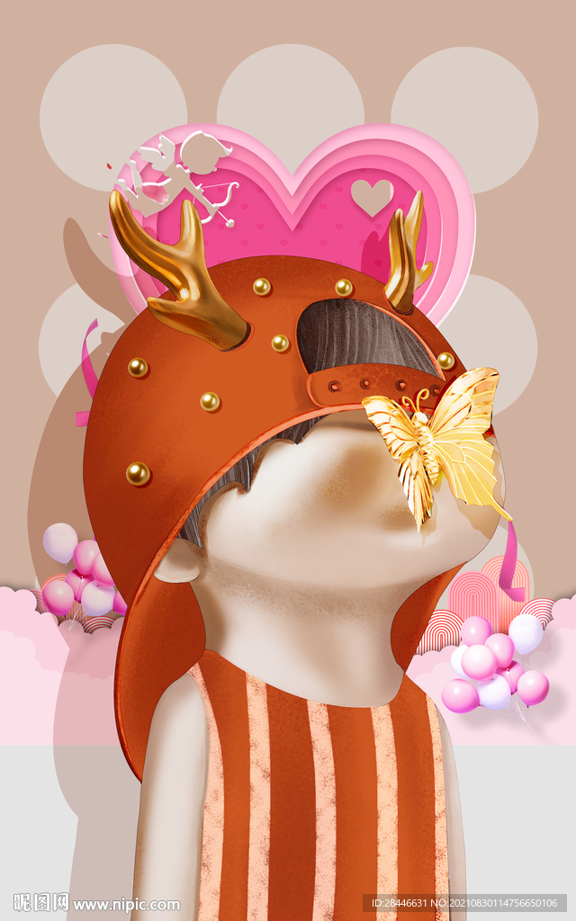 可爱卡通人物装饰画