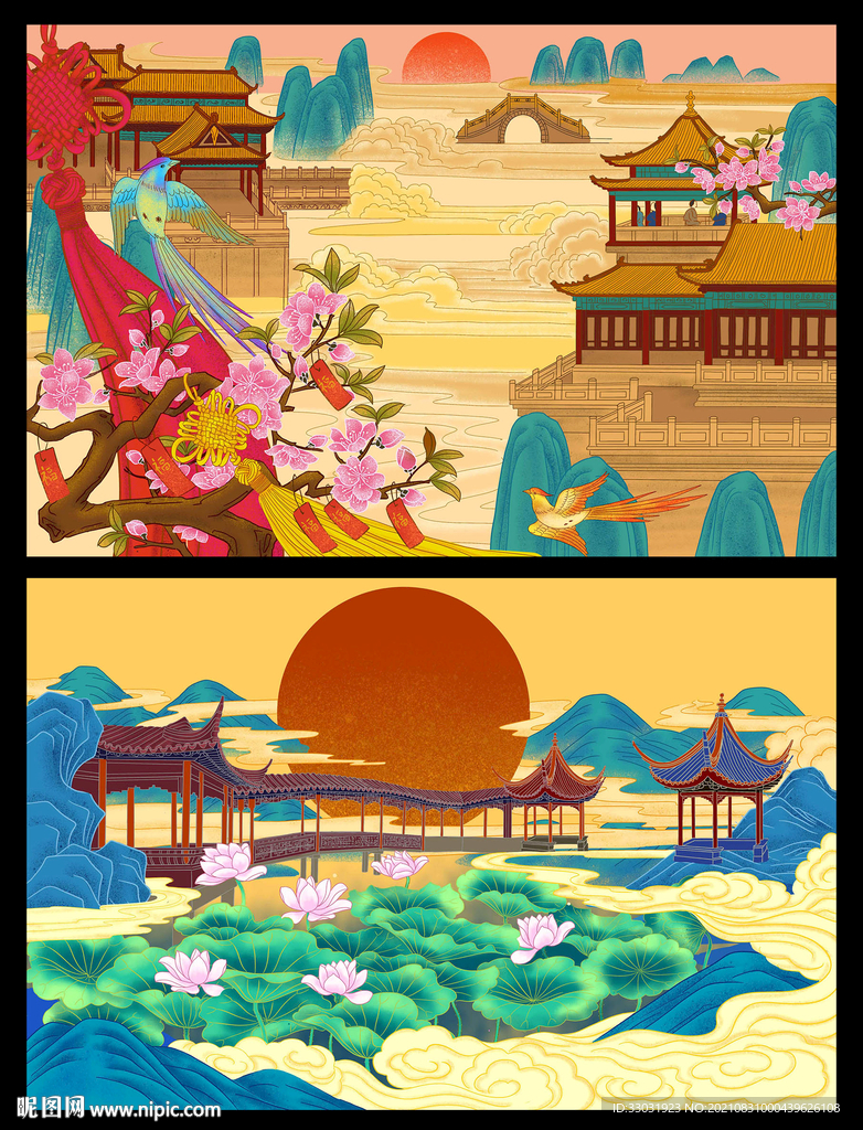 国潮插画