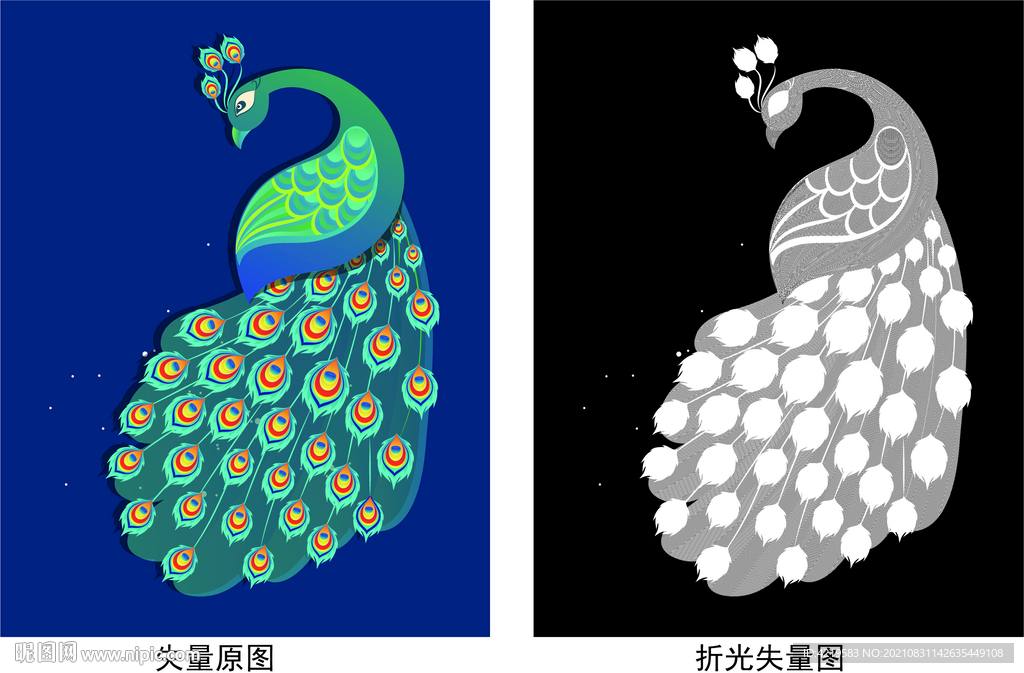 折光纹  逆向纹 底纹 孔雀