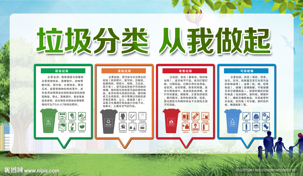 环保垃圾分类宣传海报栏