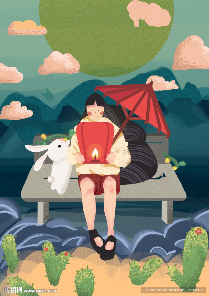 中秋插画 
