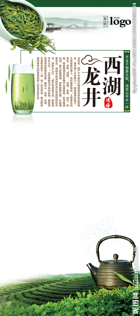 中国风龙井茶展架