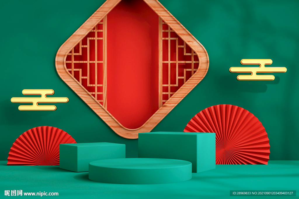 国潮C4D背景图片