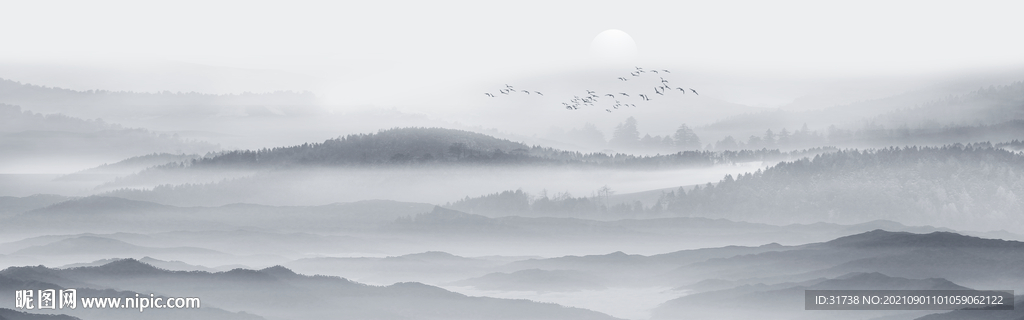 水墨山水画