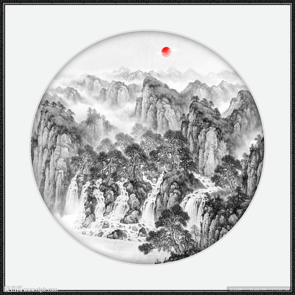 水墨山水画