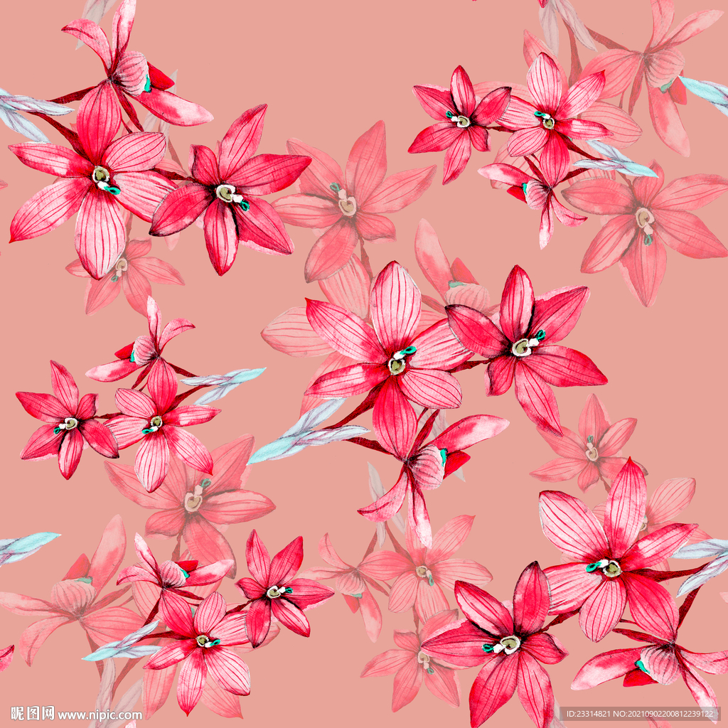水彩花