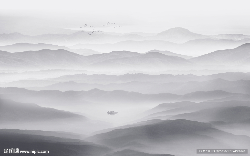 水墨山水画