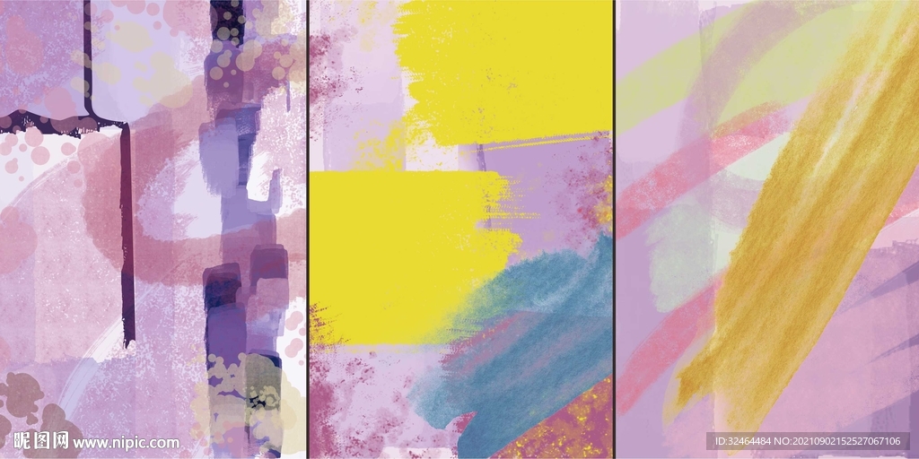 抽象艺术三联画