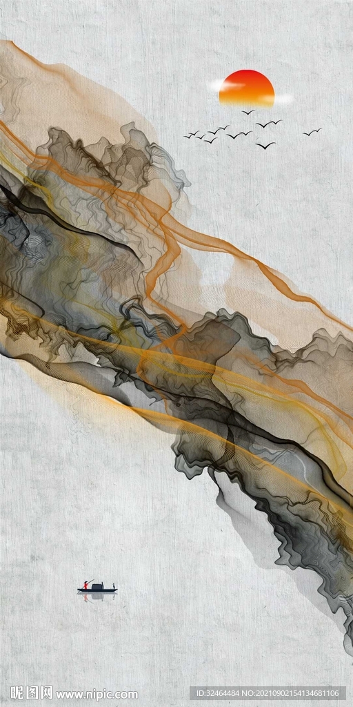 高端抽象意境山水