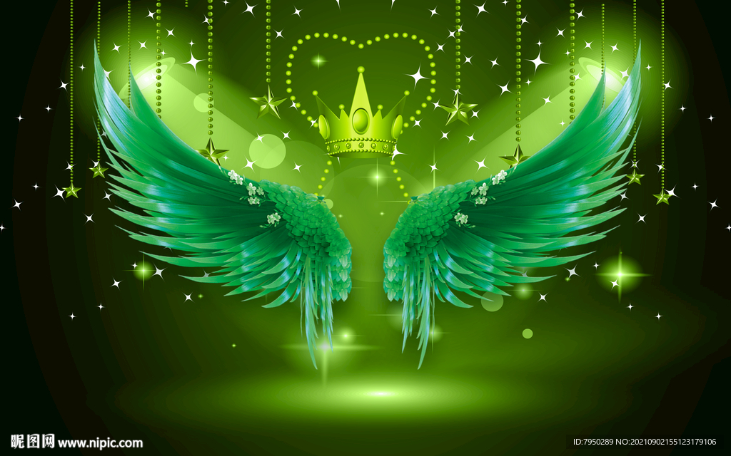 网红翅膀背景墙