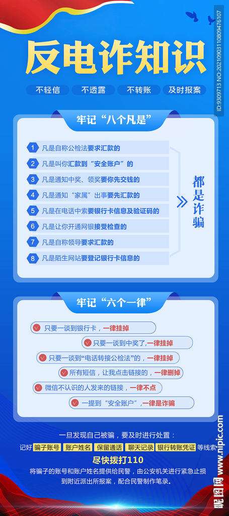 全民反电诈 反诈 知识 展架
