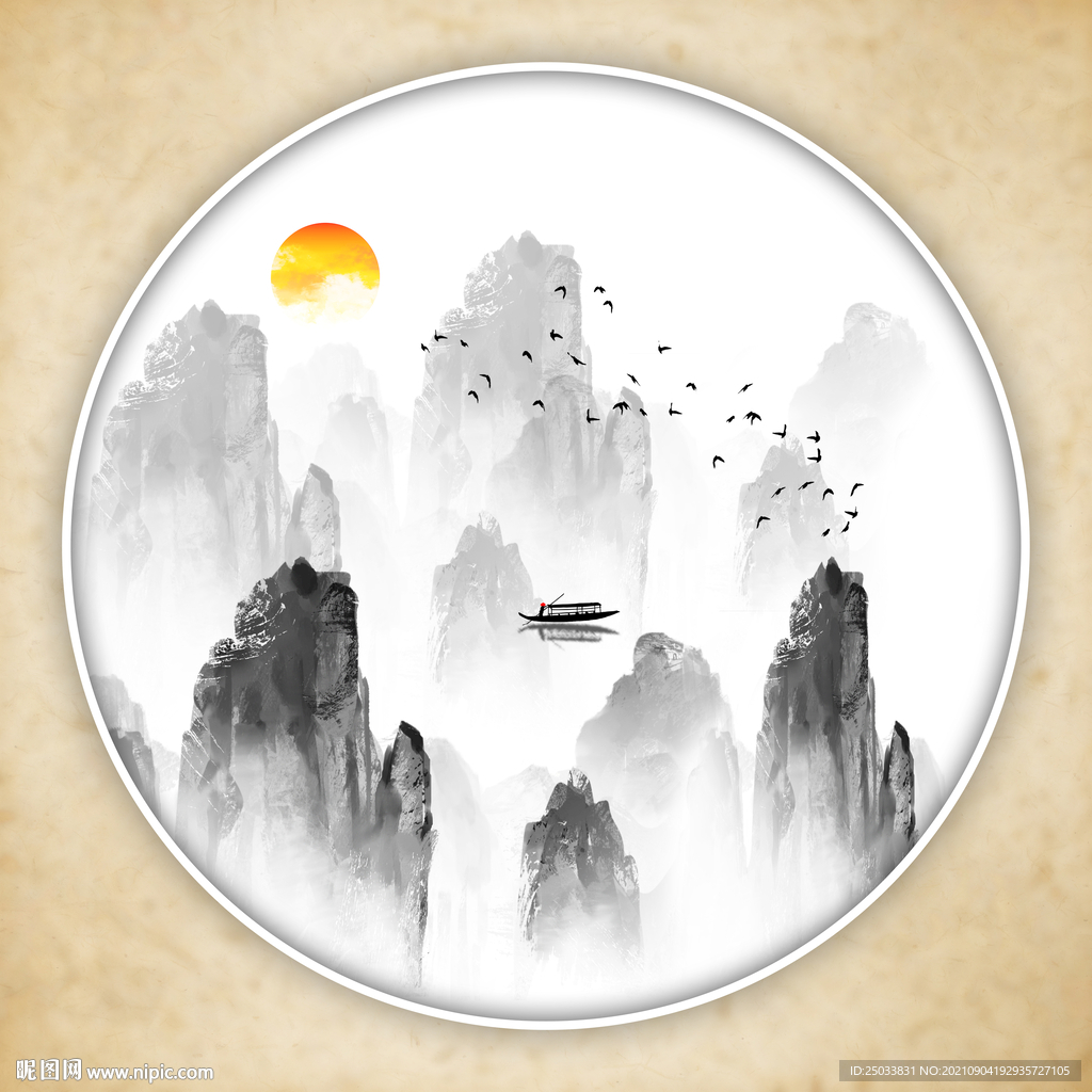 高端意境水墨画