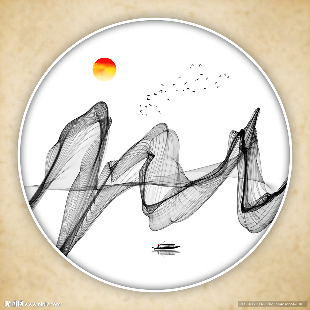 禅意水墨画