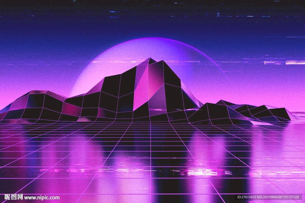 赛博朋克未来城市科幻背景