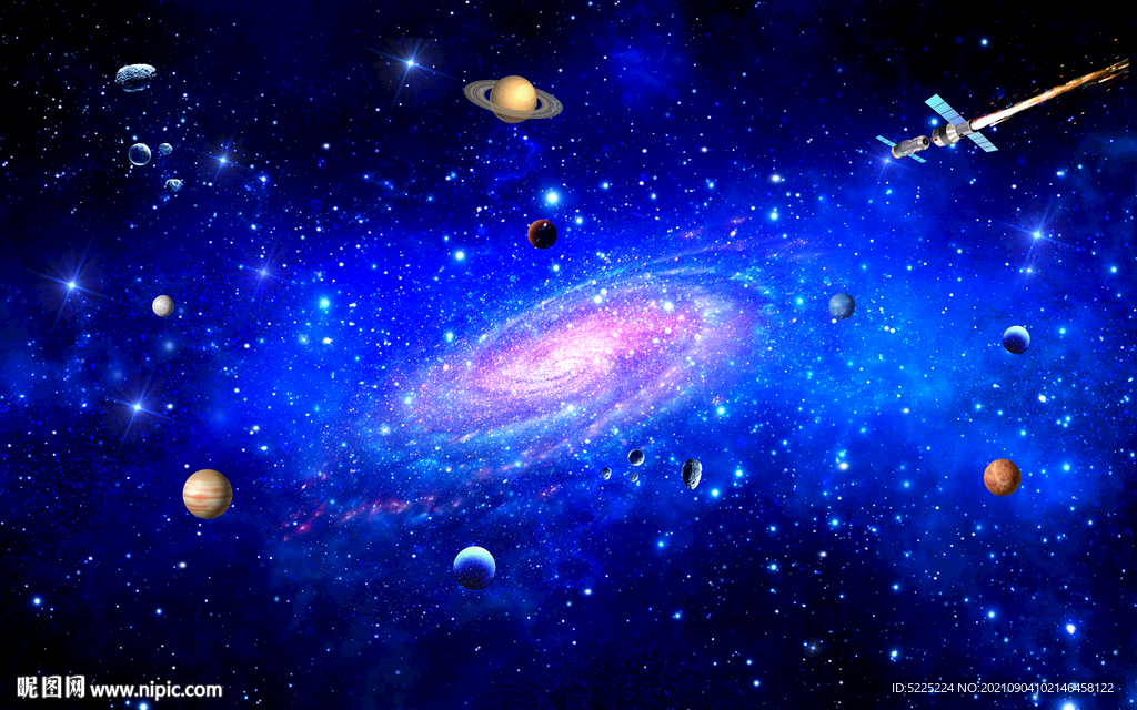蓝色星空背景