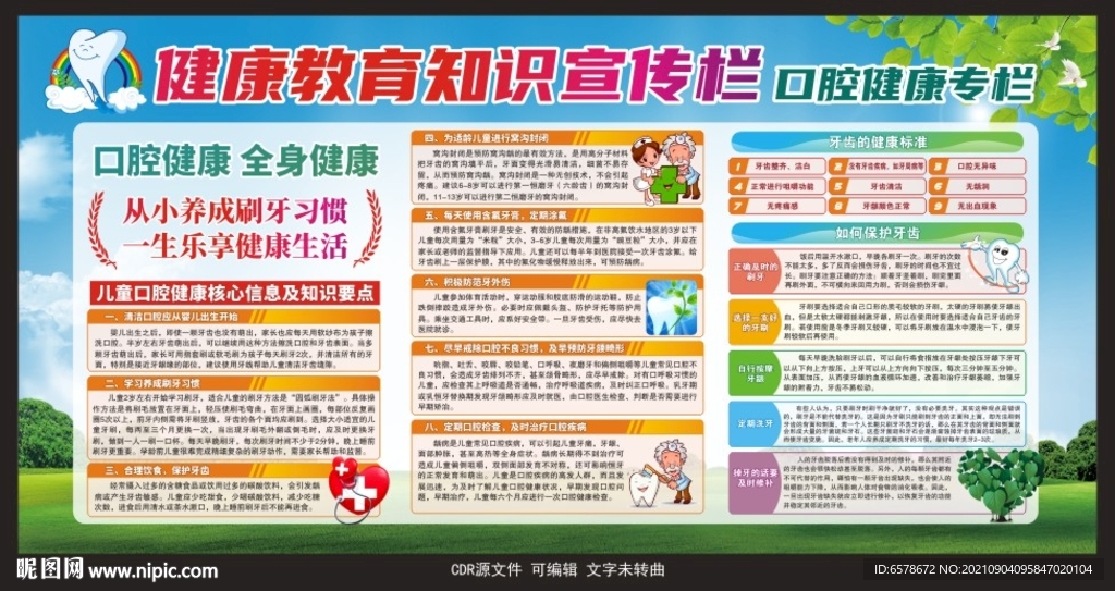 口腔健康教育宣传栏