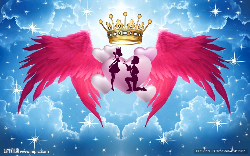 网红翅膀背景墙