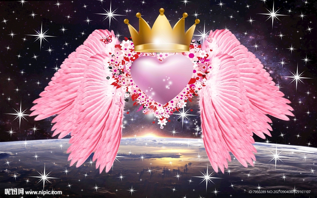 网红翅膀背景墙