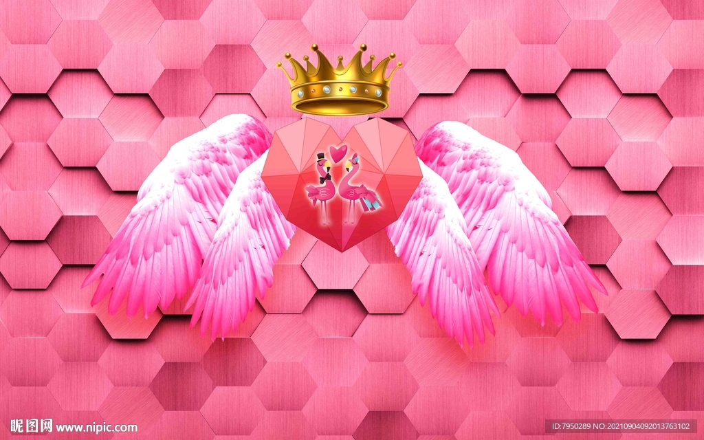 网红翅膀背景墙