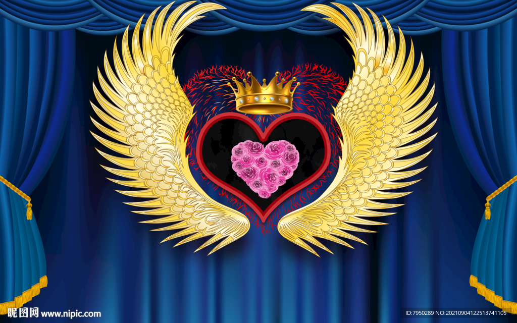 网红翅膀背景墙