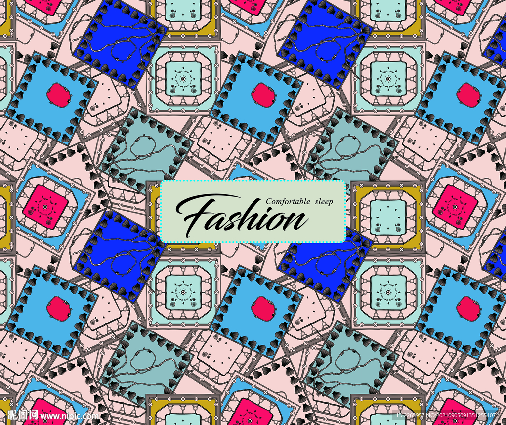 家纺被子包装  平面图