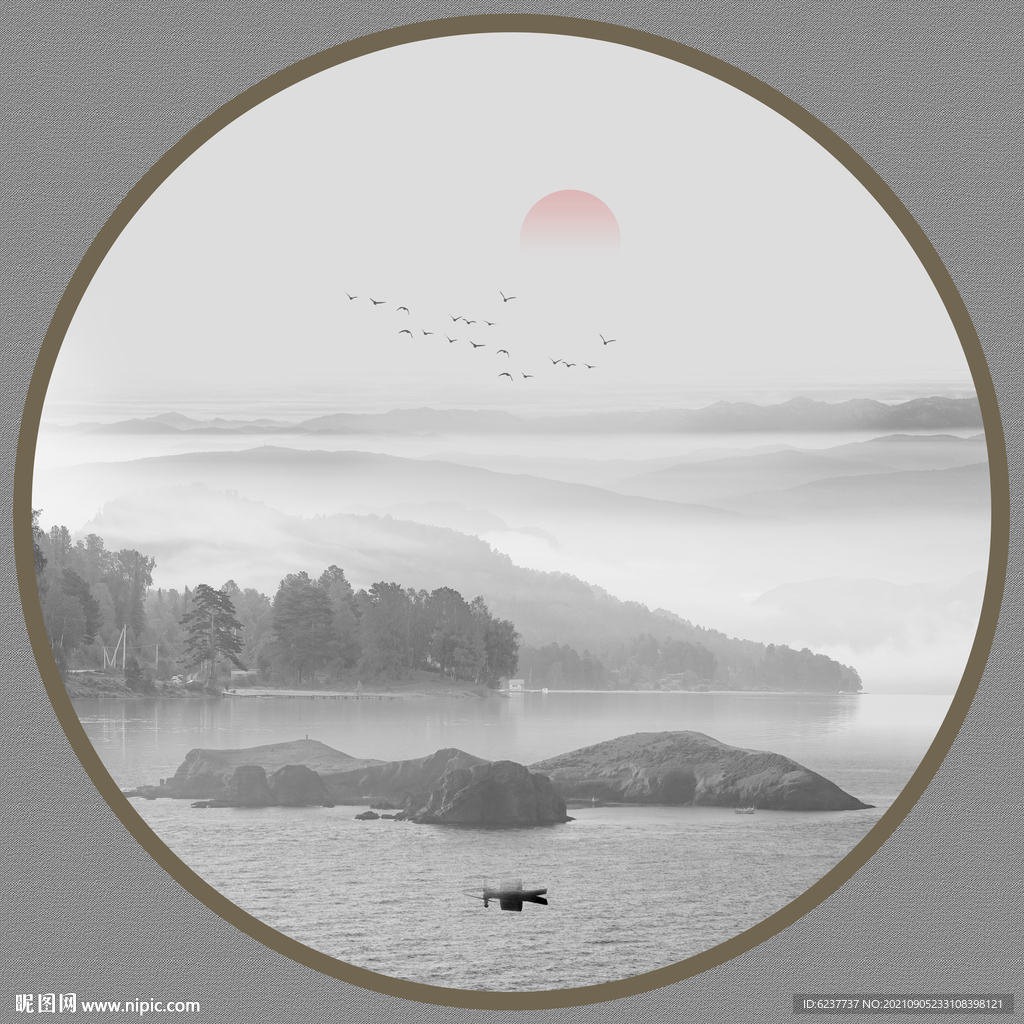 水墨山水画