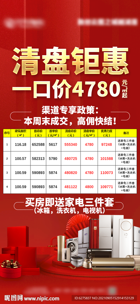地产红稿清盘钜惠