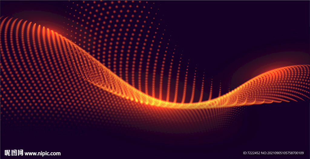 橙色发光粒子背景