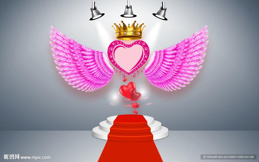 网红翅膀背景墙