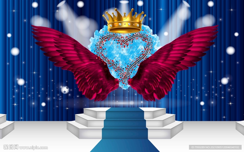 网红翅膀背景墙