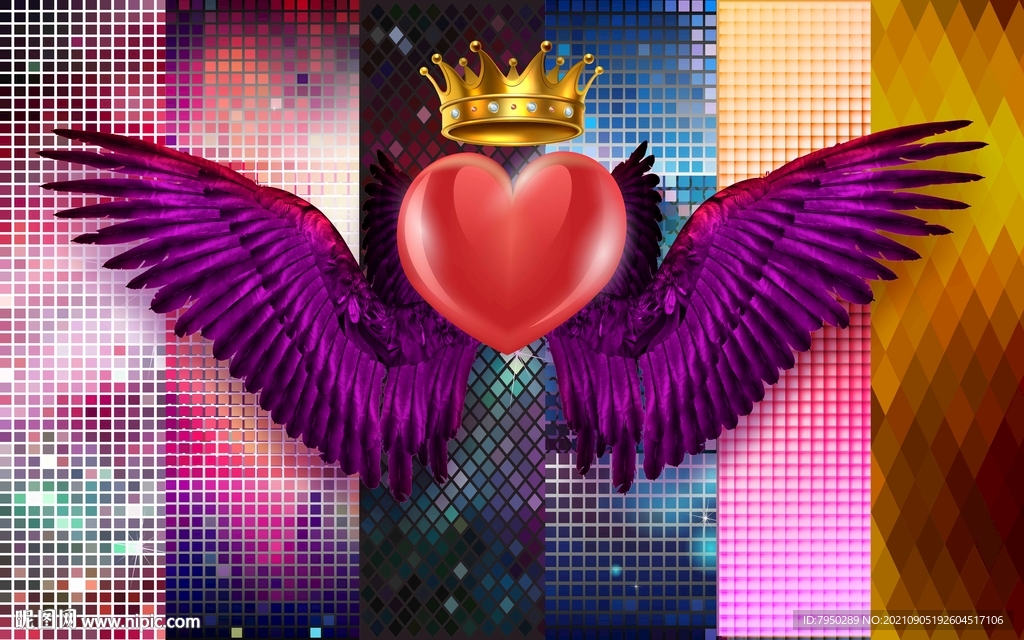 网红翅膀背景墙