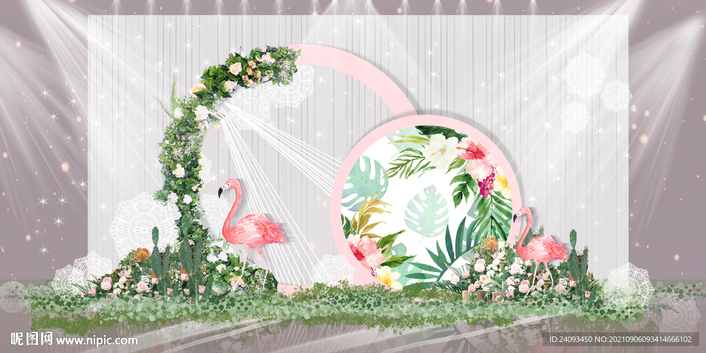 粉色少女风婚礼