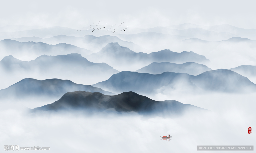 水墨山水画