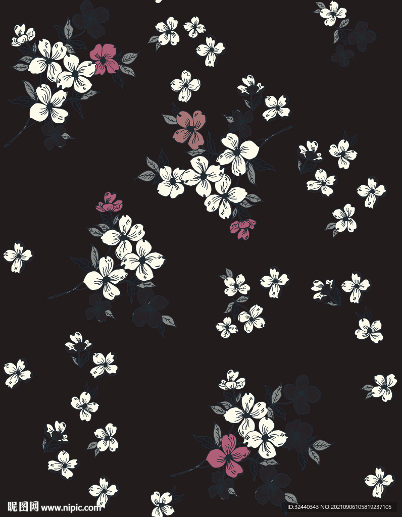 小碎花  复古花  