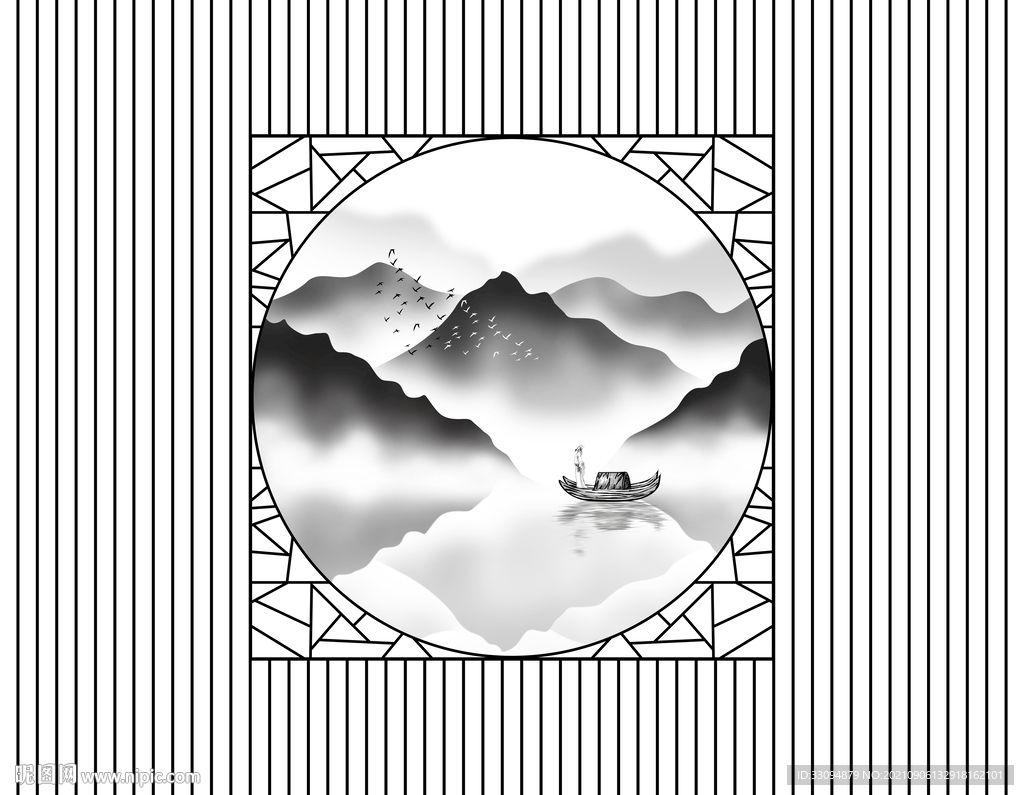 高清分层推拉门写真图