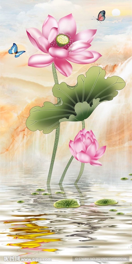 中式荷花玄关