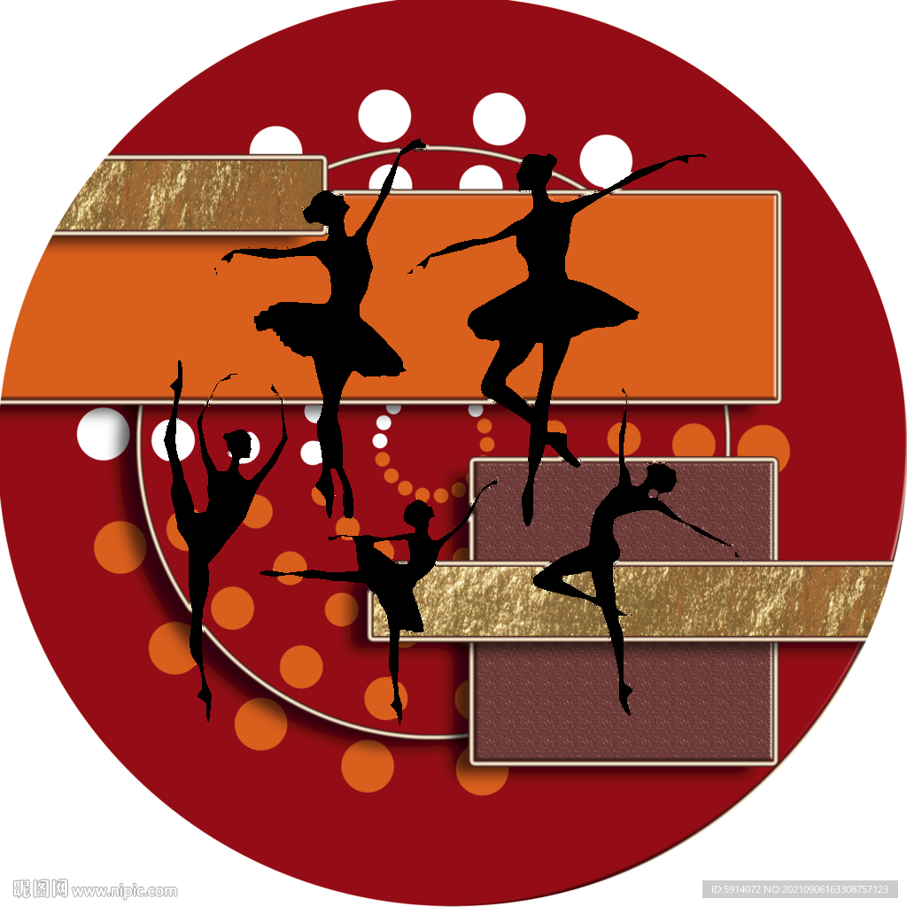 装饰画 新中式 抽象画 舞蹈