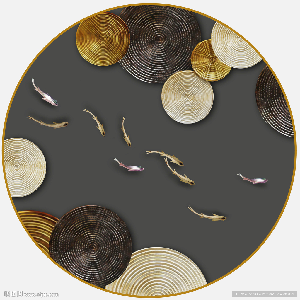 装饰画 新中式 鱼