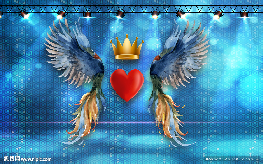 网红翅膀背景墙