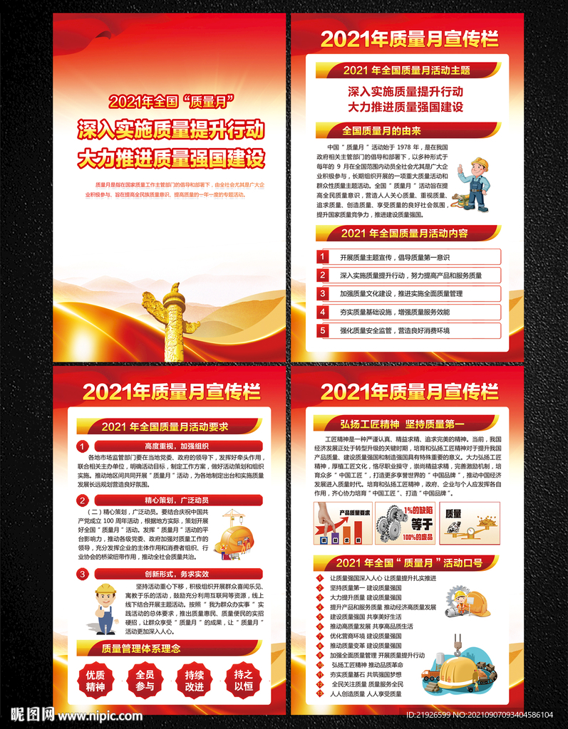 2021年质量月展板