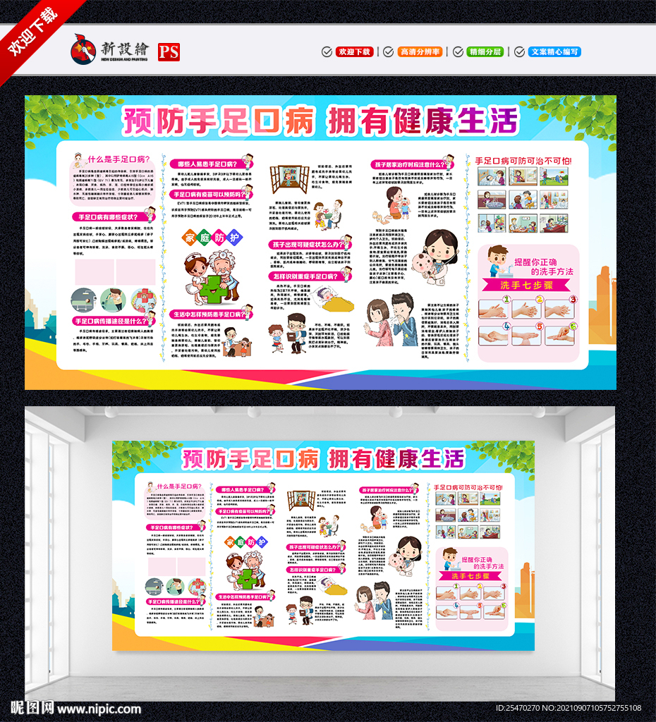 预防手足口病展板