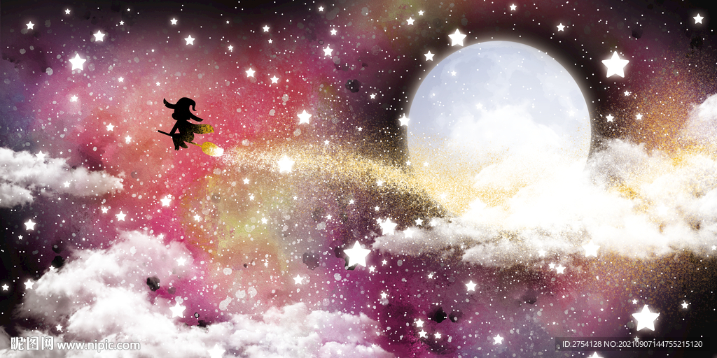 晶瓷画 抽象画 星空夜晚