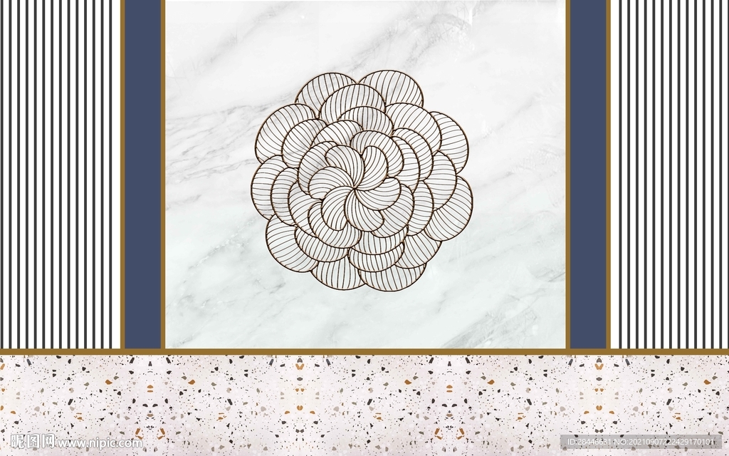 现代简约轻奢背景墙