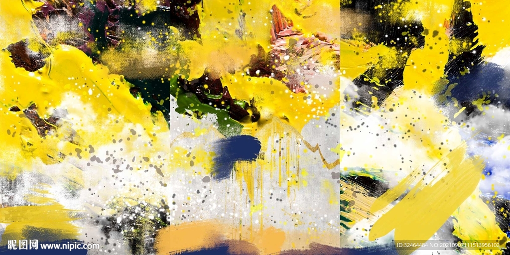 抽象三联画