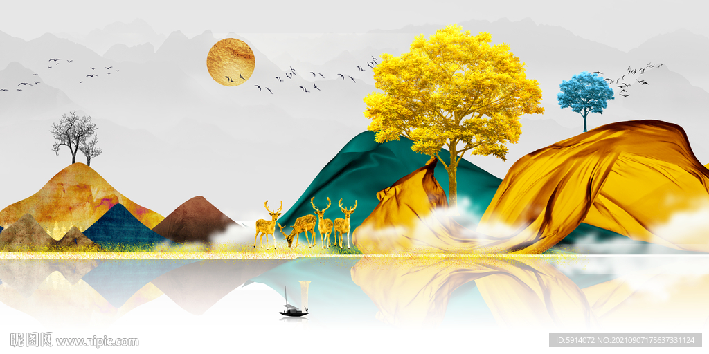 晶瓷画 抽象画 新中式